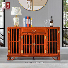 比艺 红木家具非洲花梨（学名：刺猬紫檀）实木餐边柜 新中式厨房多功能橱碗柜茶水酒柜储物柜客厅边柜 餐边柜135*40*88cm