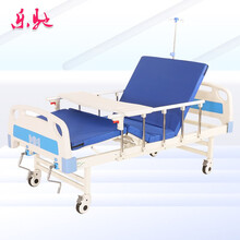乐驰加厚手摇病床医疗瘫痪病人家庭护理床家用多功能翻身床升降老年人医用医院病床单摇双摇左右侧翻 套餐11：ABS双摇床+轮+床垫+护栏+餐桌