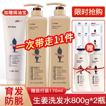 阿道夫防脱育发洗发水 生姜去屑洗发膏 育发洗发露 洗护洗沐套装 生姜洗发水800ml*2瓶