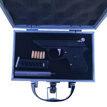 全金属大号可抛壳64抛壳伯莱玩具枪1:2.05金属合金模型礼品收藏不可发射92式训练模型枪模沙鹰 64抛壳黑色+合金箱+消声器