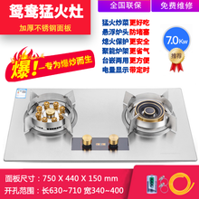 妍太太 猛火燃气灶煤气灶双灶鸳鸯灶家用天然气灶嵌入式不锈钢燃气灶台式液化气煤气灶 【款式173款】不锈钢款 带定时关火功能 天然气