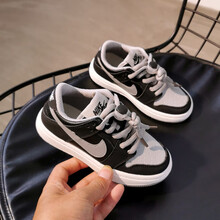 儿童帆布鞋2020春秋季新款韩版小童鞋男童板鞋女童低帮时尚学生鞋 影子灰 35