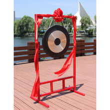 铜锣纯铜锣架开道锣鼔喜庆锣活动开业庆典80厘米锣配架子乐器道具 20厘米双色抄锣+锣锤