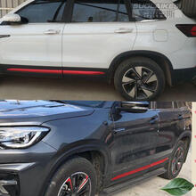 18/20款长安新CS75中网贴改装三色拉花前脸装饰进气格栅侧裙贴纸 侧裙红色（2边）