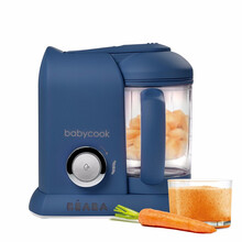 Beaba法国婴儿辅食机宝宝蒸煮搅拌一体料理研磨料理机babycook 极夜蓝