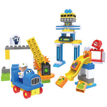 奥迪双钻（AULDEY）维思积木桌玩具中积木2/3-10岁男女孩适用多功能收纳游戏学习桌早教儿童玩具 主题造型积木-超级飞侠机场大闯关