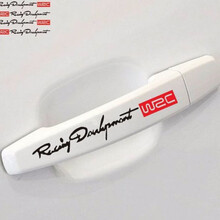 9295汽车油箱盖贴纸可爱创意卡通个性车贴加油提醒改装98号柴油贴 WRC长黑+红4条