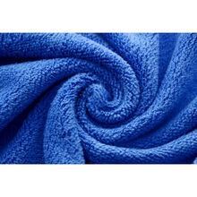 洗车毛巾擦车巾大号长的吸水不掉毛防静电大号洗车洗车加厚擦车巾加大吸水不掉毛汽车清洁用品纤维抹布 蓝色 30*60/约76克