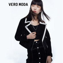 VEROMODAVero Moda新款机车拼接皮衣女|322110012 S57黑色 XS
