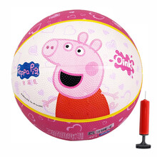 小猪佩奇皮球1-3-6岁玩具球儿童足球篮球拍拍球男孩女孩户外运动玩具生日礼物 小猪佩奇3号篮球（3-6岁）G2743红色