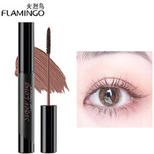 火烈鸟睫毛膏李佳琦细刷头纤长卷翘黑红蓝紫咖彩色不易晕染不易结块 爵士咖
