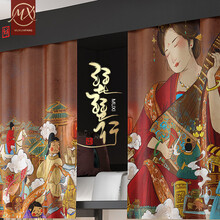 慕兮学生宿舍床帘下铺女强遮光上铺古风中国风寝室蚊帐一体式帘子 【琵琶行】纱帘1片 其他