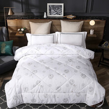 洁帛 加厚防羽布澳洲羊毛被子 加厚春秋冬被单双人被芯 白色 1.5×2m（春秋被4斤）