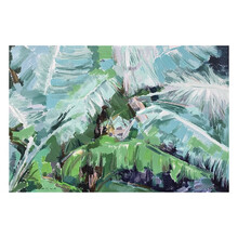 墨斗鱼 宁雨霏布面油画原作植物芭蕉 客厅装饰画现代简约北欧风格沙发背景墙床头壁画餐厅墙面挂画