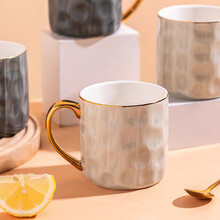 摩登主妇咖啡杯陶瓷杯子创意情侣牛奶杯北欧ins办公室水杯马克杯 乳白杯-多金