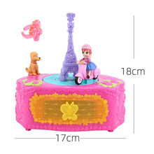 冰雪奇缘雪音乐盒安娜艾莎儿童玩具音乐首饰盒 生日礼物 小公主苏菲亚八音盒68159 可爱女孩音乐盒