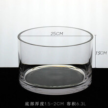 玻璃圆筒鱼缸 办公室桌面鱼缸 生态金鱼缸 加厚圆形鱼缸大号 特大号圆筒裸缸