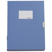 晨光(M&G)文具A4/75mm深蓝色粘扣档案盒 大容量PP文件盒 党建资料盒/财务凭证收纳盒 单个装ADM95290
