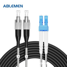 ABLEMEN 野战光缆 LC-FC单模双芯5米铠装光缆组件 基站跳线