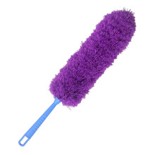 涤太太家用除尘掸静电除尘掸仿鸡毛掸子360度可弯曲可伸缩水洗汽车掸子扫灰神器 紫色除尘掸（不带杆）