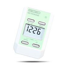 日本SEIKO精工电子节拍器钢琴 考级专用 精准吉他古筝通用节奏器 绿色款+赠品