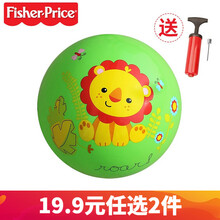费雪牌（Fisher-Price）儿童玩具球小皮球幼儿园小孩婴儿拍拍球篮球玩具球类 1-2-3-4岁 绿色狮子（9寸）