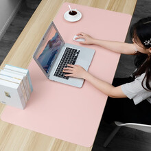 木丁丁 办公桌垫 超大号鼠标垫电脑书桌垫子男女笔记本键盘垫家用桌垫学生 写字桌面公司礼品 办公桌垫大号【奶茶色】 120*60cm