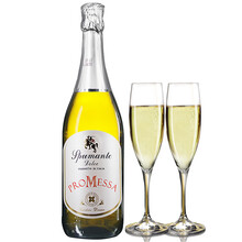 超市	
【配2香槟杯】承诺（PROMESSA）甜起泡酒意大利原瓶进口皮埃蒙特莫斯卡托格蕾尔高泡型气泡白葡萄酒 单支装+2香槟杯