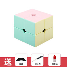 马卡龙三阶魔方3阶二四4五阶套装比赛专用速拧实色初学者儿童比赛专用初学者开发智力百变益智玩具礼盒送礼 二阶