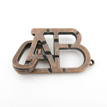 魔球puzzle魔金儿童益智解锁玩具 抖音同款笼中取刺四方锁马蹄锁戒指机关笼中星解压 合金ABC锁