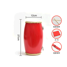 曲漾12 14 15CM腰鼓秧歌舞蹈皮幼儿园儿童腰鼓大人安塞腰鼓 12cm+鼓棒+背带+方巾