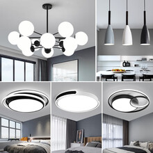 屋语艺术灯 网红款魔豆分子灯三室两厅吊灯led客厅吊灯北欧风格全屋灯具组合简约现代客 三室两厅三色调光+【包安装 到手价2599元】