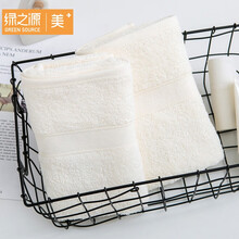 绿之源 毛巾纯棉洗脸巾强吸水毛巾 全棉加厚面巾五星级酒店家用毛巾 单条装米色