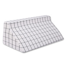 冀德福 高密度加强海绵体位垫 卧床老人病人翻身垫瘫痪病人三角枕垫R型侧翻身护理垫家用翻身枕侧身靠背 【透气棉布白格布套+高弹海绵】大号