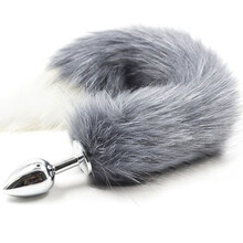 米涩 肛塞男女尾巴外出sm后庭自慰器 gay同志成人情趣用品性玩具 狐狸灰白色