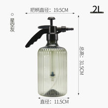 草庄 消毒液喷雾器  园艺气压式喷壶消毒浇花家用高压小喷水喷雾器浇水压力洒水壶z6 星空灰(2000毫米)
