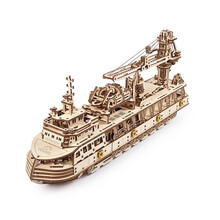 ugears乌克兰木质机械传动模型拼装玩具diy手工制作创意生日礼物室内摆件送男孩朋友南北极科考船 彩纸包装(未拼装) 适合14岁以上人士组装