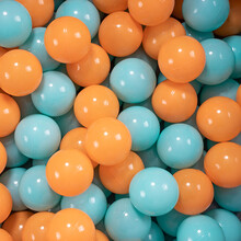 泡泡海洋球池无异味婴儿室内批发儿童玩具球波波球网红INS彩色 橙马兰100个加厚7CM送网袋