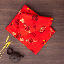 儿童棉布卡通针织服装面料棉宝宝婴儿a类睡衣棉布弹力床品布料 吉祥如意