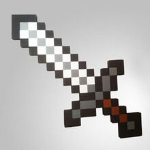 我的世界游戏周边火把矿石灯弓箭三叉戟泡沫剑稿玩具武器模型礼物 60厘米灰色剑 宋我的世界贴纸