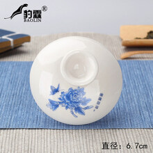 三才碗号镂空玲珑冰裂盖碗白瓷陶瓷青花水晶镂空单盖子配盖 单碗盖-功夫-富贵