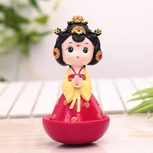 大唐不夜城不倒翁小姐姐同款人遇摆件西安纪念品娃娃送老外礼品 1088-2A佛珠小姐姐  中小