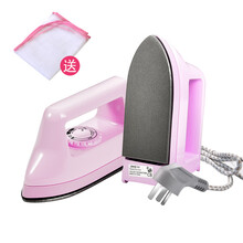 宿舍熨斗学生寝室电熨斗家用蒸汽熨斗挂烫机小型迷你小功率熨烫机 小粉红电熨斗(400W)加熨垫