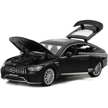 奔驰GT63合金车模型仿真小汽车男孩儿童回力玩具车生日礼物 奔驰GT63-黑 1比32