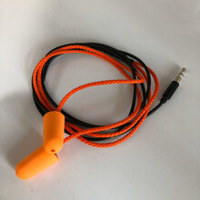 五鸿科技工厂入耳耳塞式耳机上班偷懒隐形听歌蓝牙通用重低音 橙色耳机120厘米