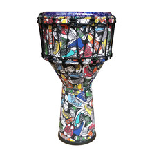 非洲鼓免调音成人儿童初学10寸碳纤维超轻云南丽江手鼓 10寸板鞋元素(包教会)