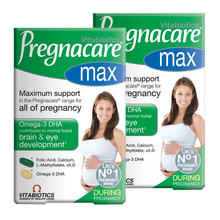 国际	
英国进口薇塔vitabiotics Pregnacare max孕期复合维生素DHA营养片加强型2盒 复合维生素56片+DHA28粒