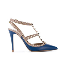 华伦天奴 VALENTINO 女士蓝色Rockstud 高跟鞋 UW2S0393VOD FE6 39 码