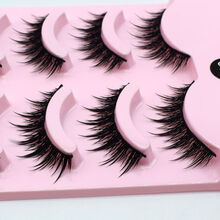 088假睫毛cos自然浓密舞台妆芭比娃娃仿真眼睫毛硬梗可撑双眼皮 睫毛+胶水+镊子