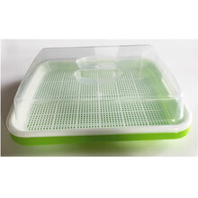 一播大地 小麦种水培植盆育苗盆育苗架纸上种菜芽苗菜种植盘小麦草大麦育苗盘双层盘多功能芽菜盘育苗盘盖子 育苗盘+盖保温盖一套